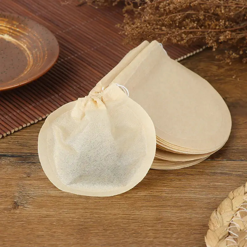 300 Filtres à Thé Jetables Avec Cordon De Serrage 7cm X 9cm - Sachets Thé En Tissu Non Tissé Alimentaire