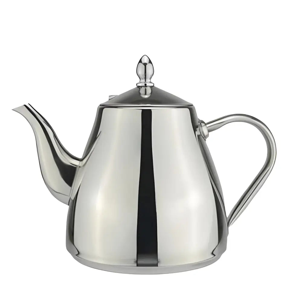 Lecreatekit Kitchen Essential Théière En Acier Inoxydable Avec Poignée Confortable Et Design Facile à Infusion Compatible Induction Argenté 1 L