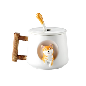 Tasse de Thé Shiba Blanche