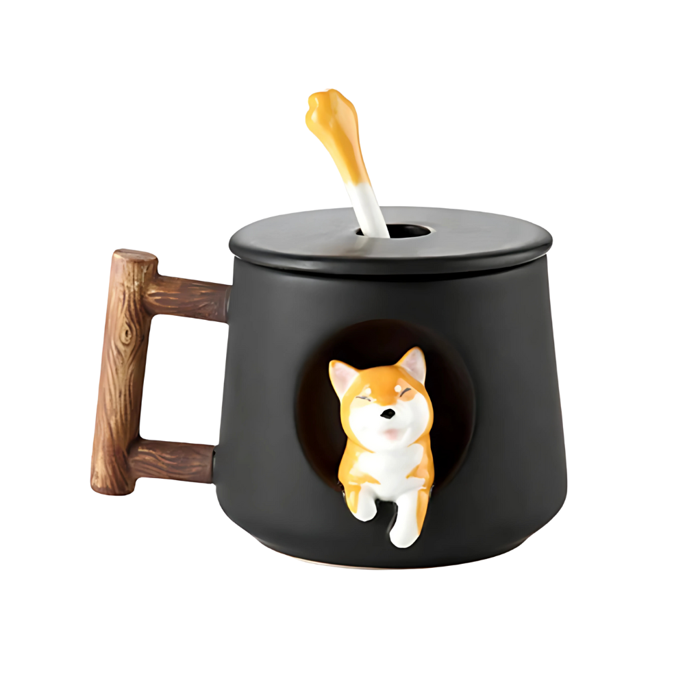 Tasse de Thé Shiba Noire