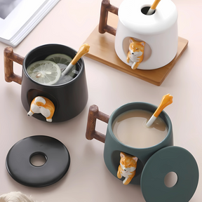 Tasse de Thé Shiba Noire