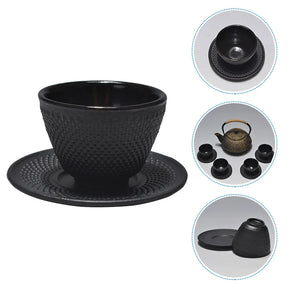 Kit Tasse + Sous-tasse en Fonte Noir