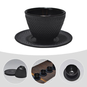 Kit Tasse + Sous-tasse en Fonte Noir