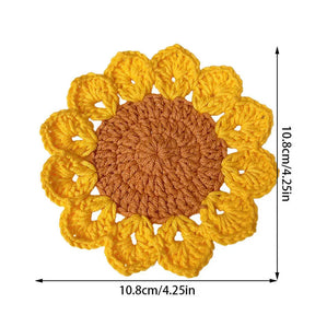 Sous-tasse Crochet Tournesol