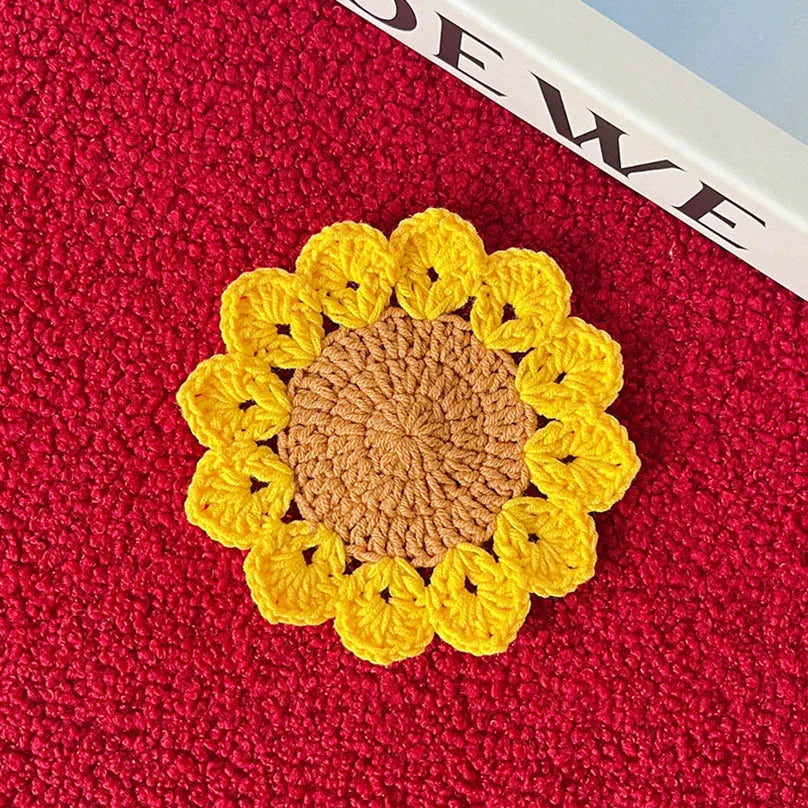 Sous-tasse Crochet Tournesol