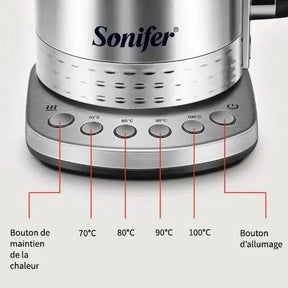 Bouilloire Électrique Température Réglable Panneau de Contrôle