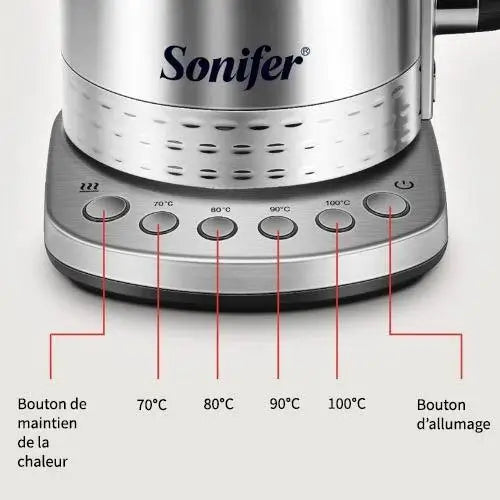 Bouilloire Électrique Température Réglable Panneau de Contrôle