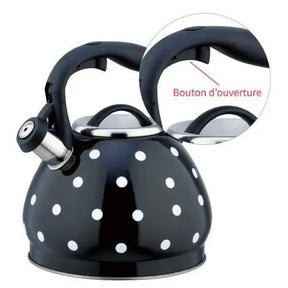 Bouilloire Noire Vintage Bouton