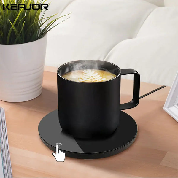 Chauffe-tasse électrique Bureau - 2 Réglages Température - Pour Café, Thé, Lait - Noir - 1
