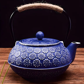 Théière Fonte Japonaise Bleue