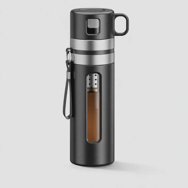 Gourde Thé Infuseur Verre : rotation 360