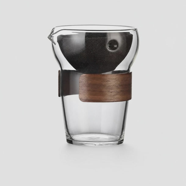 Théière Scandinave en Verre 320ml : Chic Minimaliste : rotation 360