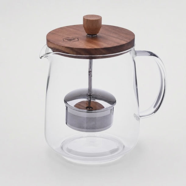 Théière Scandinave en Verre avec Infuseur 1L : Esprit Hygge : rotation 360