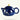 Théière Bleu en Porcelaine, photo du produit sur fond uni