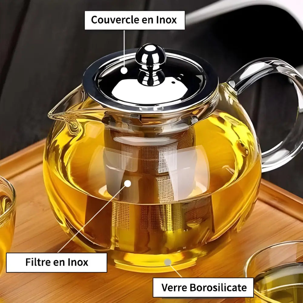 Théière en Verre avec Filtre Inox Avantages