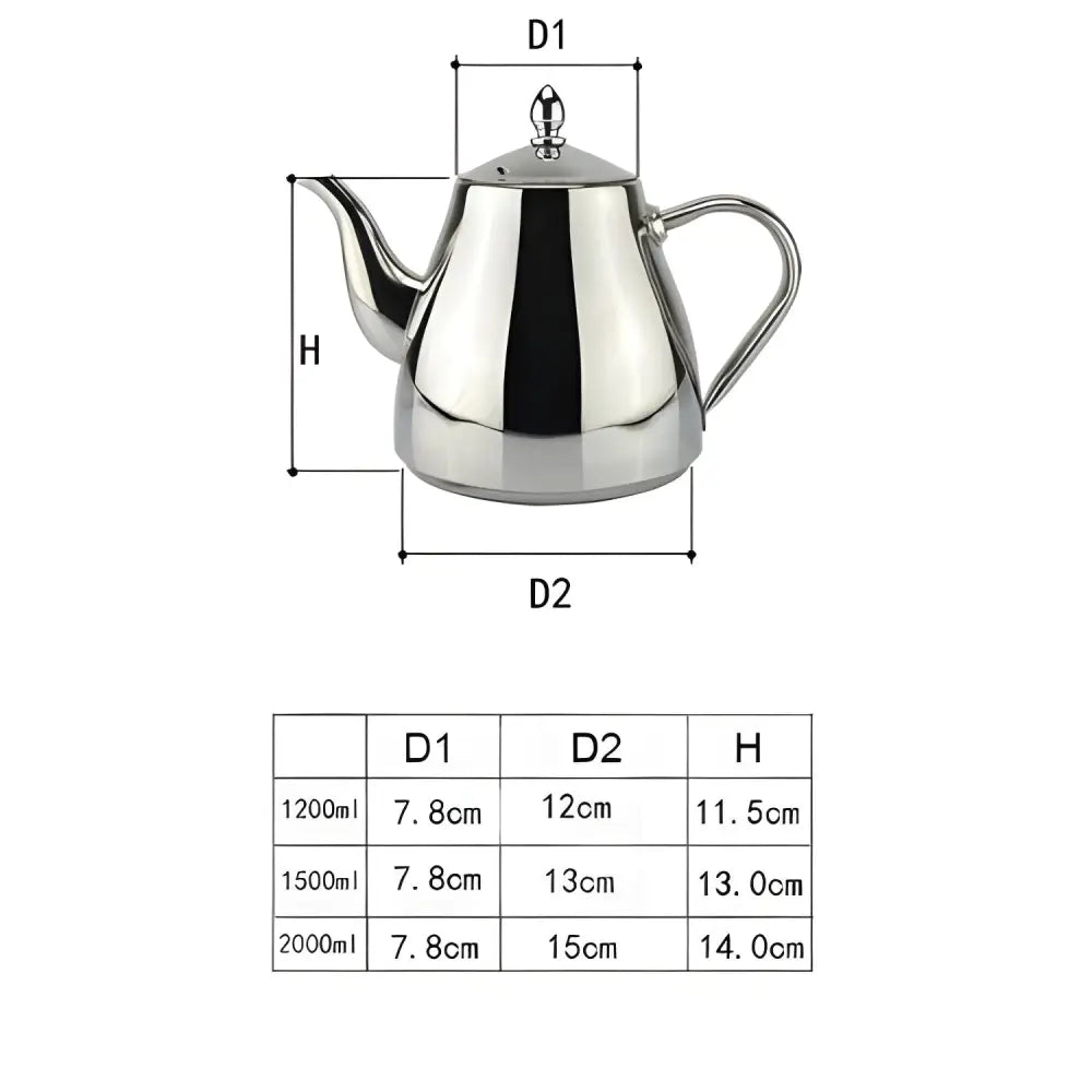 Théière Inox Induction Taille