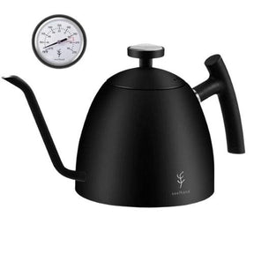Bouilloire électrique à col de cygne, bouilloire à température variable  pour l'infusion de thé au café, bouilloire en acier inoxydable de 0,9 L,  maintien de la température, chronomètre intégré 