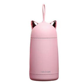 Bouteille Thermos Chat Rose