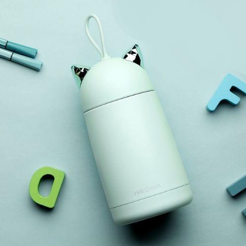 Bouteille Thermos Chat Vert