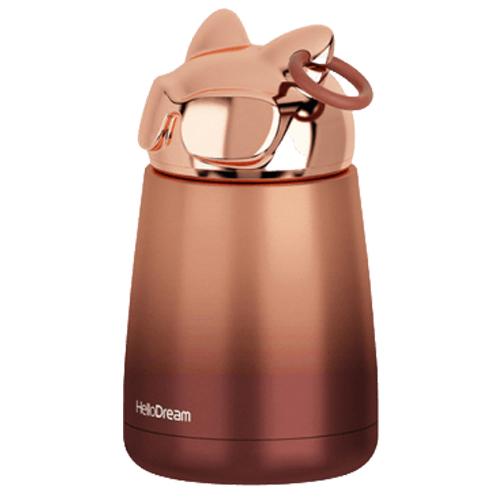 Chat Thermos Marron