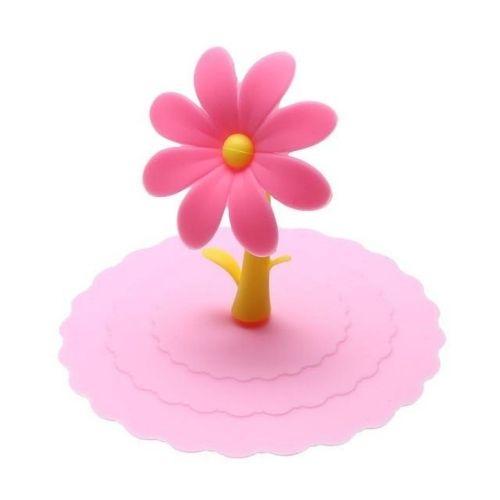 Couvercle Silicone Tasse Fleur Rose