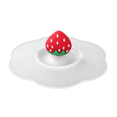 Couvercle Silicone Tasse Fraise