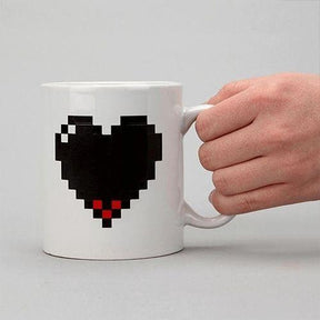 Mug Coeur Pixel Noir
