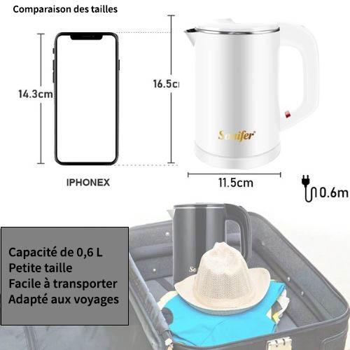 Petite Bouilloire Portable - Bouilloire Électrique De Voyage De 400 Ml,  Mini Bouilloire Électrique Avec Arrêt Automatique, 5[u576]