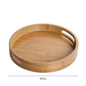 Plateau Rond Bambou Taille