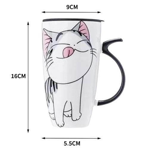 Tasse chat original pour petit déjeuner Mug cadeau original pour amoureux  des chats je bosse dur pour que mon chat puisse avoir une vie merveilleuse