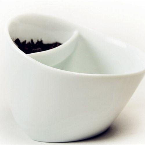 CEEFU Tasse à thé en porcelaine avec infuseur et couvercle, avec