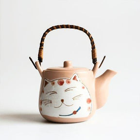 Théière en Porcelaine Japonaise avec Chat